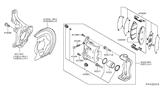 Diagram for Nissan NV Brake Caliper Repair Kit - 41011-5TA0A