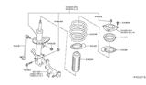 Diagram for Nissan Sentra Coil Spring Insulator - 54035-EN000