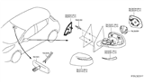 Diagram for 2022 Nissan Leaf Car Mirror - 96365-5SA0A