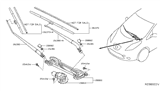 Diagram for Nissan Leaf Wiper Arm - 28881-3NF0A