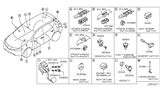 Diagram for 2013 Nissan Murano Power Window Switch - 25401-1AA5D