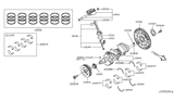Diagram for 2009 Nissan Murano Crankshaft - 12200-JA10A