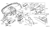 Diagram for 2009 Nissan Murano Glove Box - 68500-1AA0A