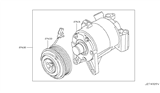 Diagram for 2010 Nissan Murano A/C Compressor - 92600-JP01C