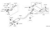 Diagram for Nissan Murano Exhaust Pipe - 20020-1AA2A