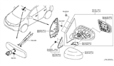 Diagram for 2020 Nissan GT-R Mirror Cover - 96329-CF00A