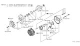 Diagram for Nissan Alternator Pulley - 23150-U5800