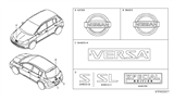Diagram for 2012 Nissan Versa Emblem - 62890-EM30A