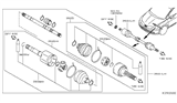 Diagram for 2012 Nissan Versa Axle Shaft - 39101-EM40C