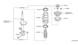 Diagram for Nissan Rogue Strut Bearing - 54325-ED02A