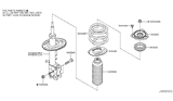 Diagram for 2011 Nissan Murano Coil Spring Insulator - 54035-JP00A