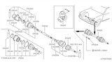 Diagram for 1998 Nissan Frontier CV Joint - 39211-58G00
