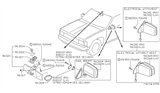 Diagram for 1991 Nissan Pathfinder Car Mirror - 96365-07G00