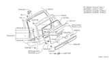 Diagram for 1995 Nissan Pathfinder Door Hinge - 90320-41G01