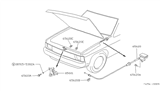 Diagram for 1995 Nissan Pathfinder Hood Cable - 65620-75P00