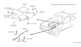 Diagram for 1990 Nissan Pathfinder Oxygen Sensor - 22690-12G02