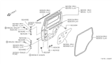 Diagram for 1991 Nissan Pathfinder Door Check - 82430-99G00