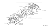 Diagram for Nissan Pathfinder Floor Pan - 74531-41G00