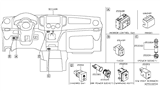 Diagram for 2015 Nissan Versa Mirror Switch - 25570-3RA1A
