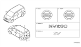 Diagram for 2021 Nissan NV Emblem - 62890-1DA0B