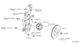 Diagram for Nissan NV Steering Knuckle - 40015-1PA0A