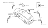 Diagram for Nissan Ignition Lock Cylinder - 99810-1PA2A