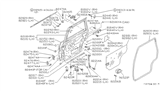 Diagram for Nissan Axxess Body Mount Hole Plug - 01658-00043