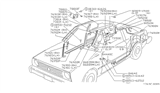 Diagram for Nissan Datsun 310 Door Seal - 76921-M8501