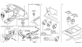 Diagram for 2007 Nissan 350Z Cruise Control Switch - 25550-CF41B