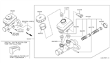 Diagram for Nissan Brake Master Cylinder - 46010-CD005