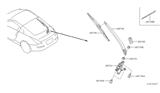 Diagram for Nissan 350Z Wiper Arm - 28781-CD001