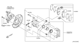 Diagram for Nissan 350Z Brake Caliper Repair Kit - 44011-EG50A