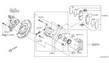 Diagram for Nissan 350Z Brake Caliper Repair Kit - 44001-AM800