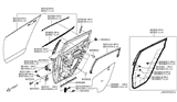 Diagram for Nissan Leaf Door Seal - 82838-3NA0A