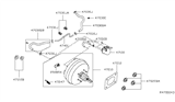 Diagram for 2016 Nissan Murano Brake Booster Vacuum Hose - 47471-3JV1A