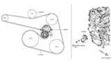 Diagram for Nissan Pathfinder Timing Belt Tensioner - 11955-3KY0A