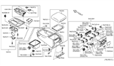 Diagram for Nissan Armada Center Console Base - K6910-1A62A