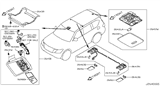 Diagram for 2020 Nissan Armada Headlight Bulb - 26282-6JD0A