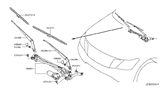 Diagram for Nissan Armada Wiper Arm - 28881-1LA0A