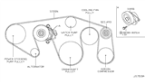 Diagram for Nissan Armada Serpentine Belt - 11720-1LA0B