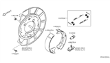 Diagram for Nissan Brake Caliper Repair Kit - D4090-1PA1B