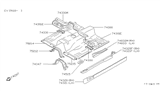 Diagram for 1995 Nissan 240SX Engine Mount - 74360-42F00