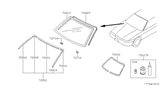 Diagram for 1994 Nissan 240SX Windshield - 72712-41F00