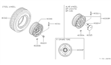 Diagram for 1993 Nissan 240SX Wheel Cover - 40342-53F00