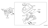 Diagram for 2014 Nissan Xterra Brake Master Cylinder Reservoir - 46010-ZS00A