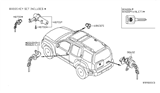 Diagram for 2011 Nissan Xterra Ignition Lock Cylinder - 99810-ZP34A