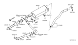 Diagram for 2011 Nissan Frontier Catalytic Converter - 20020-ZL80A