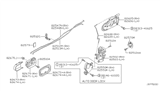 Diagram for 2005 Nissan Sentra Door Latch Cable - 82608-5M000