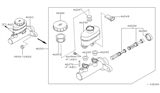 Diagram for 2005 Nissan Sentra Brake Master Cylinder Reservoir - 46010-5M100