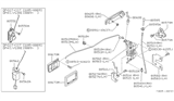 Diagram for 1991 Nissan Pathfinder Door Latch Assembly - 80503-11G00